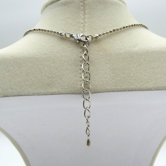 Starfish‎ Pendant Necklace Pink Crystals Silver Tone 16" Bead Chain Beach - Picture 6 of 6